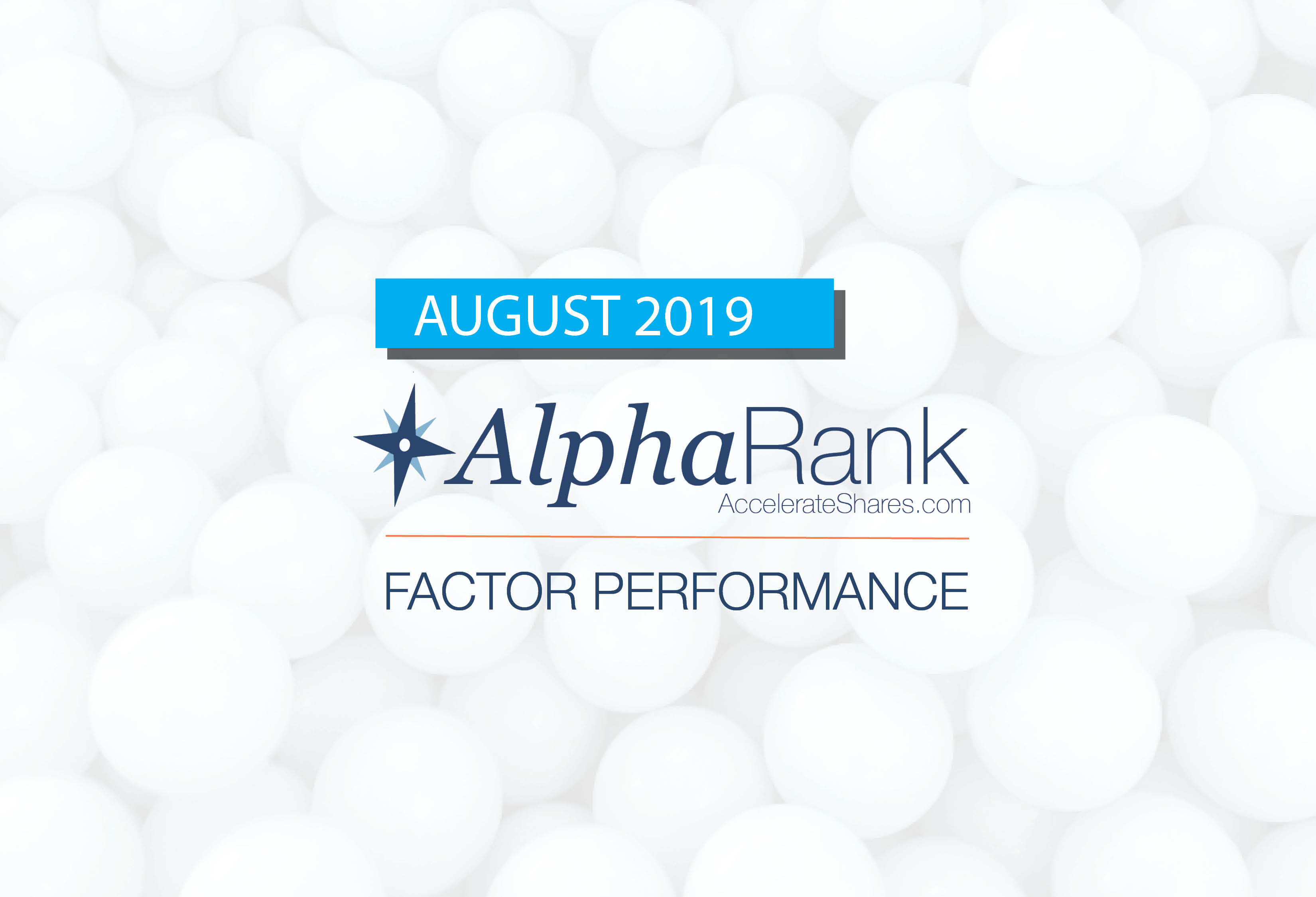 AlphaRank Factor Performance—August 2019