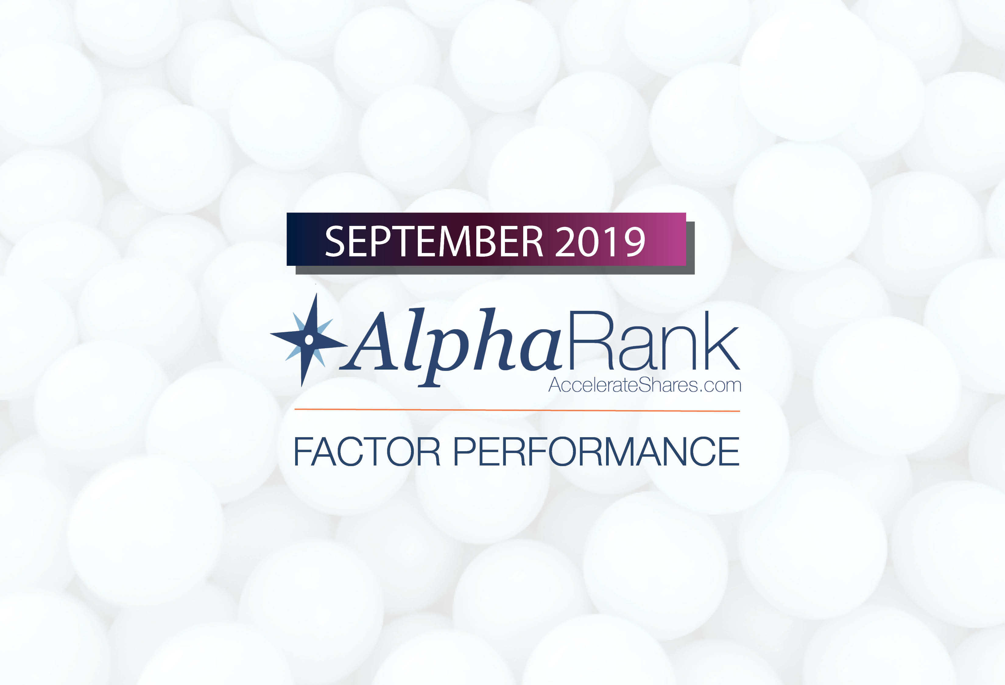 AlphaRank Factor Performance– September 2019