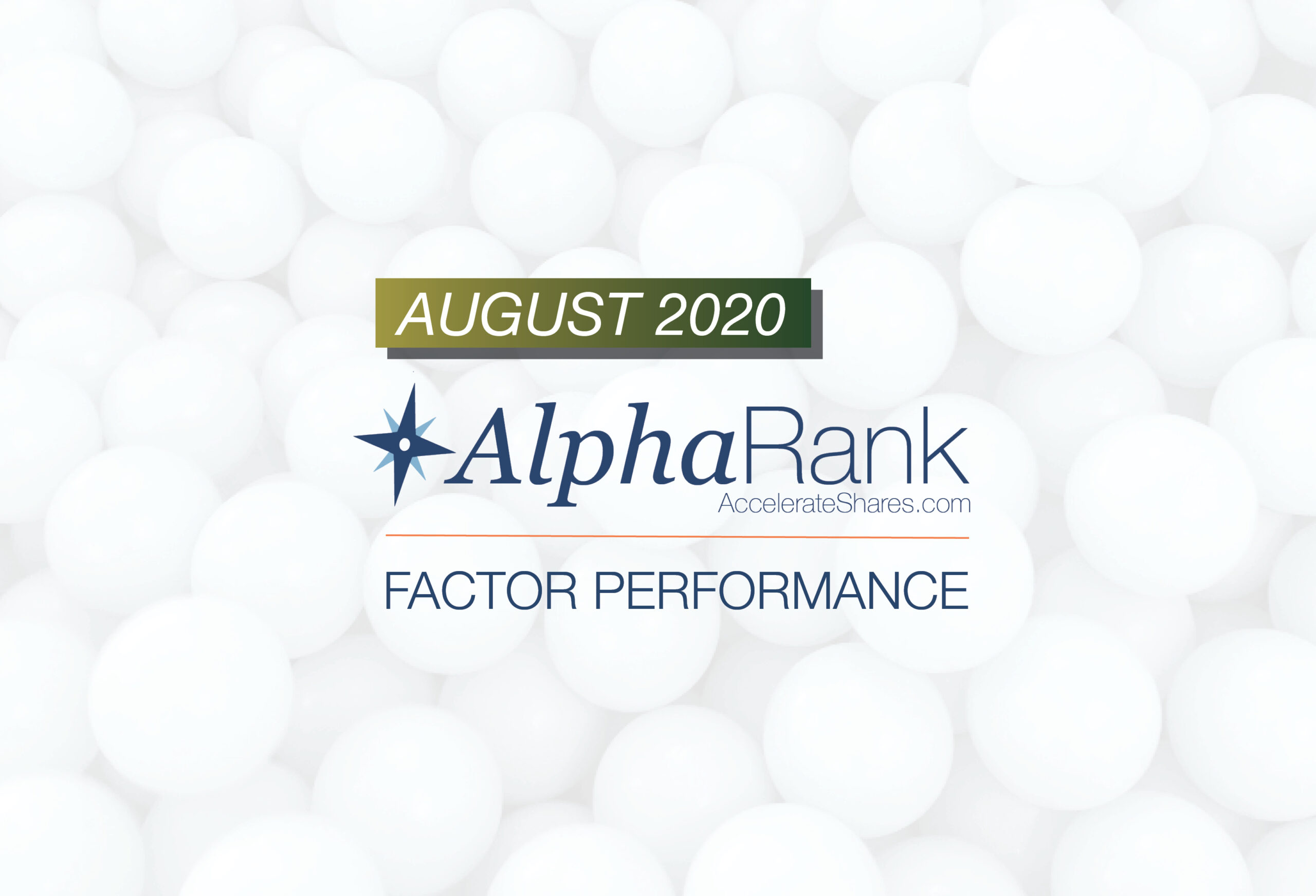 AlphaRank Factor Performance— August 2020