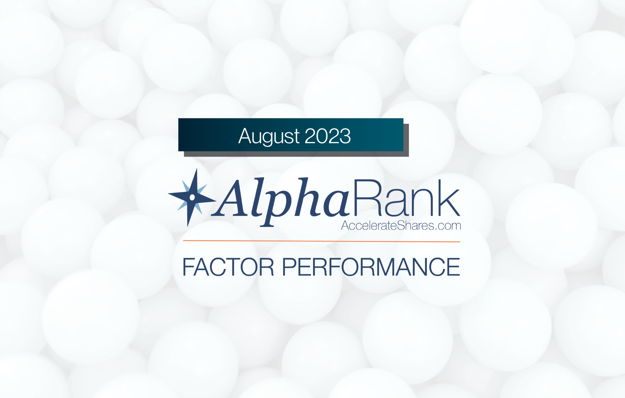 AlphaRank Factor Performance – August 2023